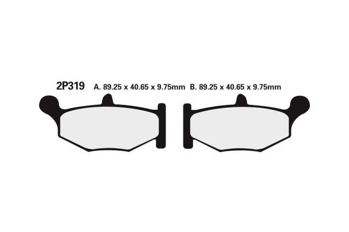 Plaquettes de frein NISSIN route semi-métallique - 2P-319NS
