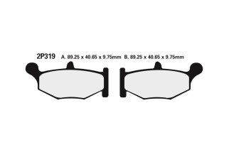 Plaquettes de frein NISSIN route semi-métallique - 2P-319NS