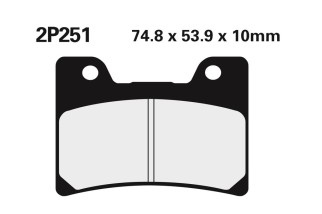 Plaquettes de frein NISSIN route semi-métallique - 2P-251NS