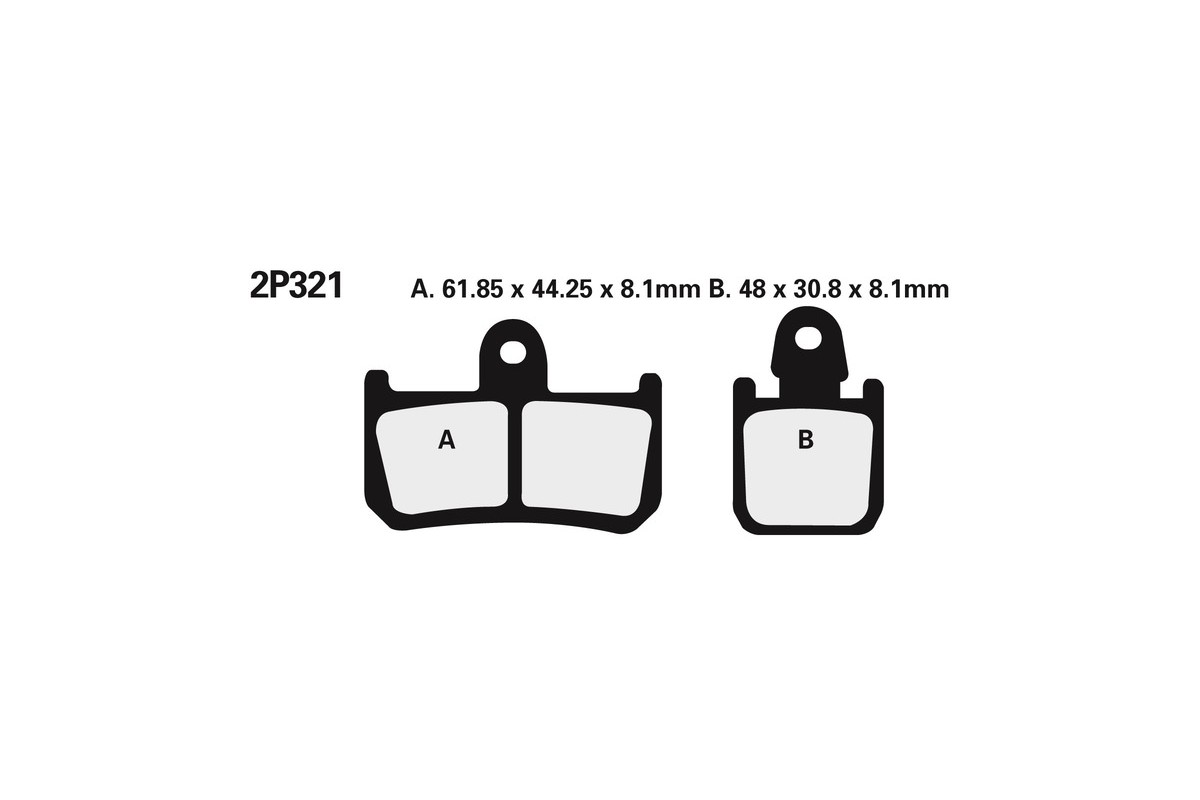 Plaquettes de frein NISSIN route /Off-Road métal fritté - 2P-321ST