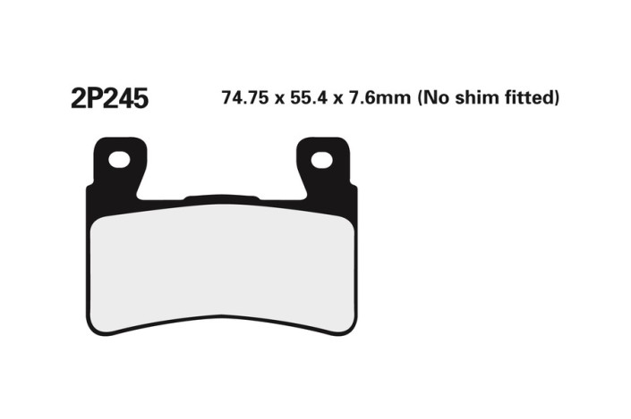 Plaquettes de frein NISSIN route /Off-Road métal fritté - 2P-245ST