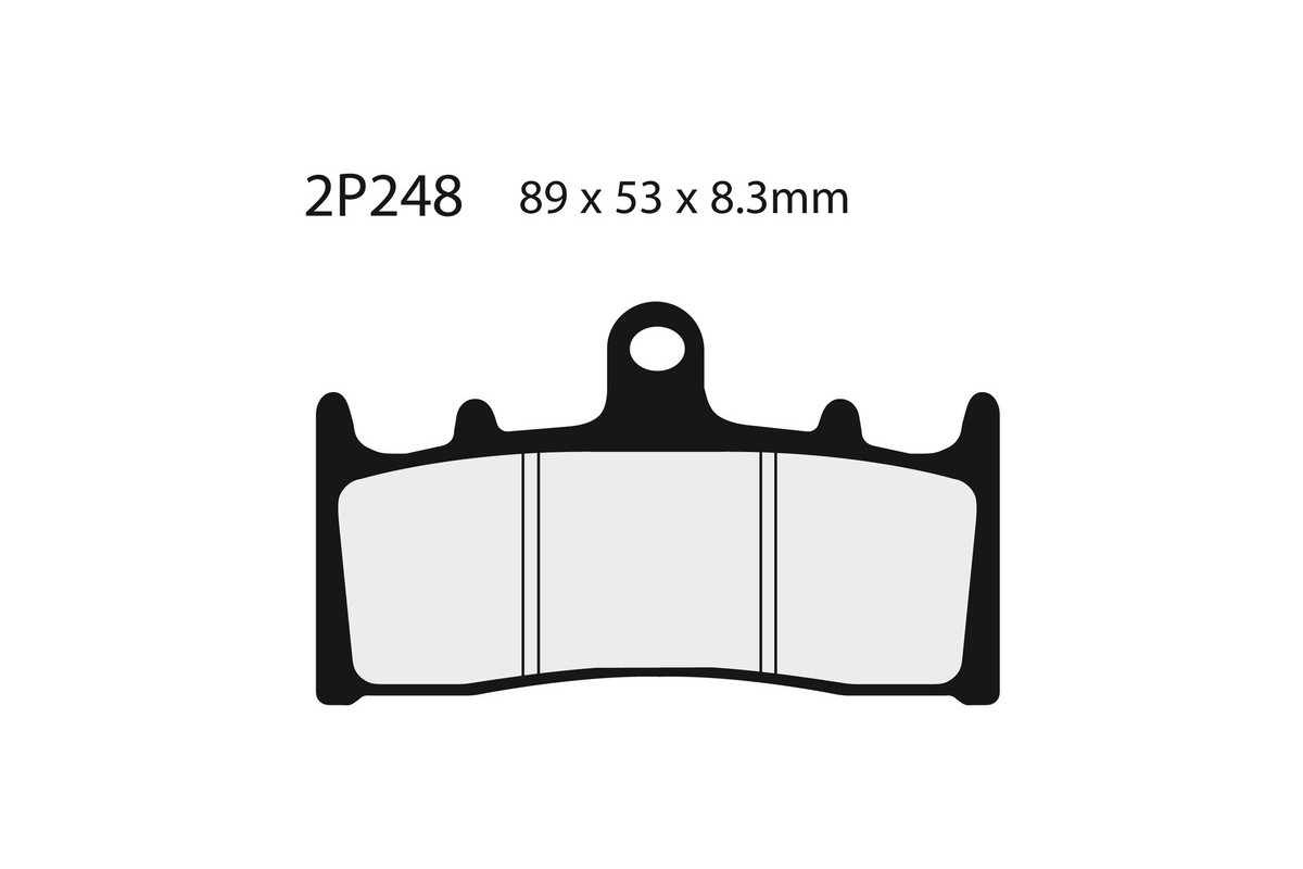 Plaquettes de frein NISSIN route semi-métallique - 2P-248NS