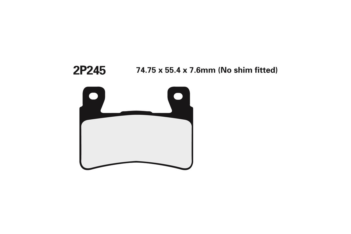 Plaquettes de frein NISSIN route semi-métallique - 2P-245NS