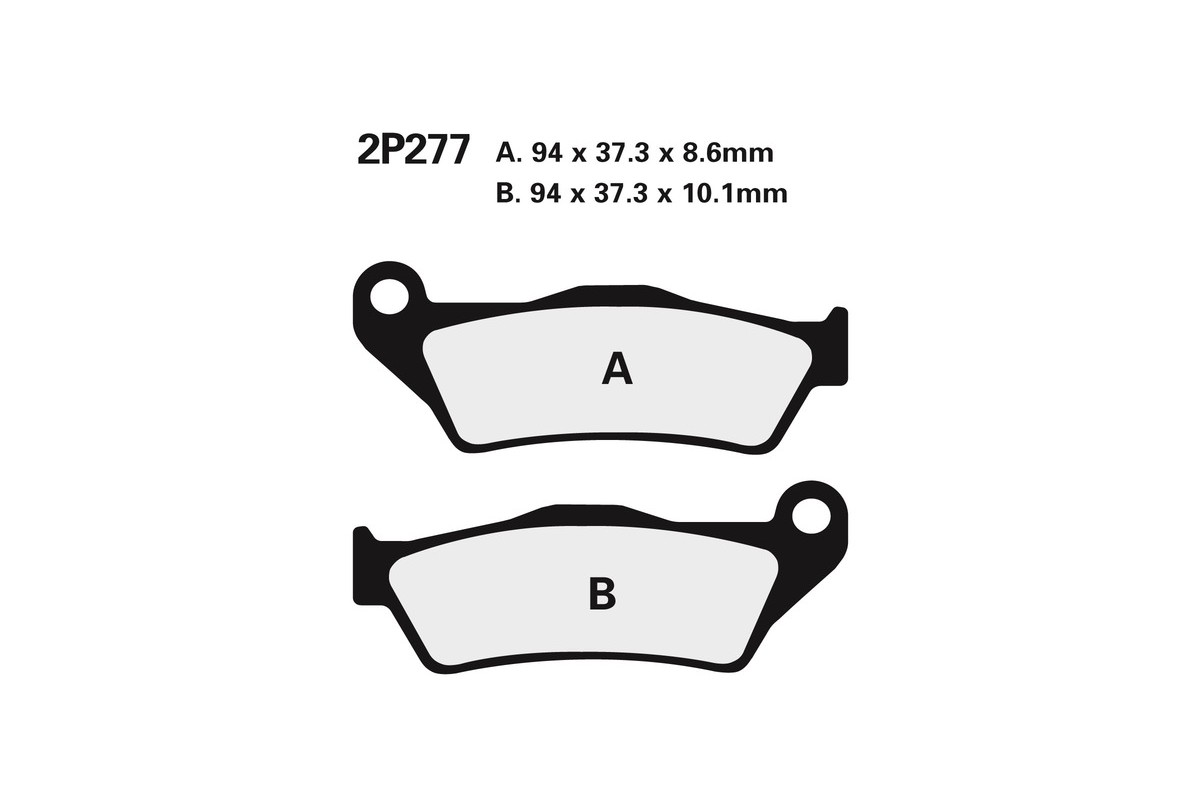 Plaquettes de frein NISSIN route semi-métallique - 2P-277NS