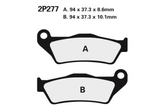 Plaquettes de frein NISSIN route semi-métallique - 2P-277NS