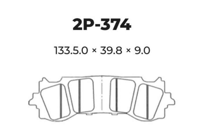 Plaquettes de frein NISSIN route /Off-Road métal fritté - 2P-374ST