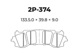 Plaquettes de frein NISSIN route /Off-Road métal fritté - 2P-374ST
