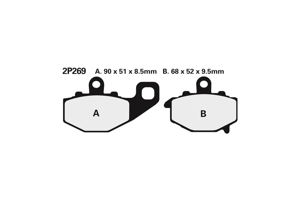 Plaquettes de frein NISSIN route semi-métallique - 2P-269NS