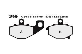 Plaquettes de frein NISSIN route semi-métallique - 2P-269NS
