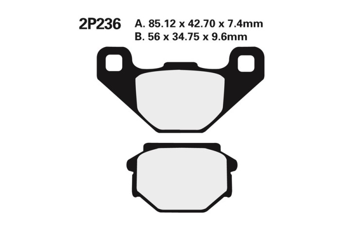 Plaquettes de frein NISSIN route semi-métallique - 2P-236NS