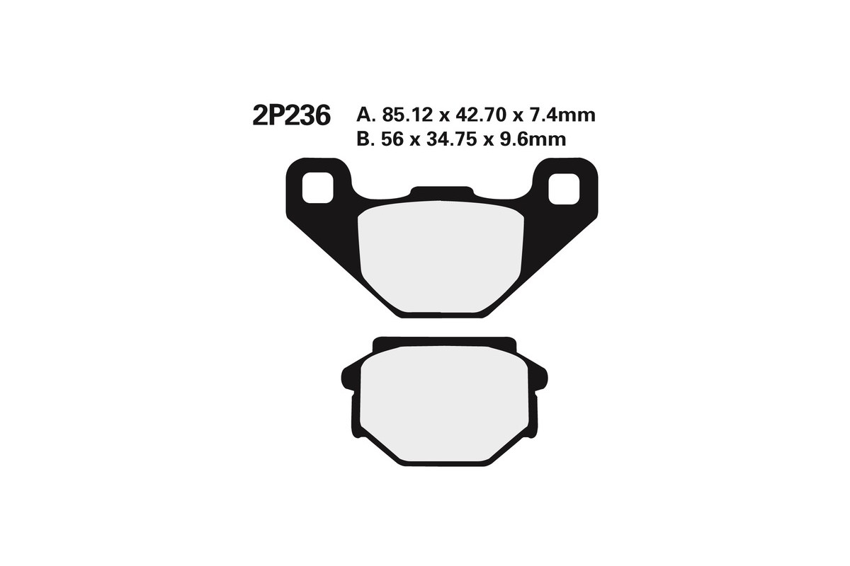 Plaquettes de frein NISSIN route semi-métallique - 2P-236NS