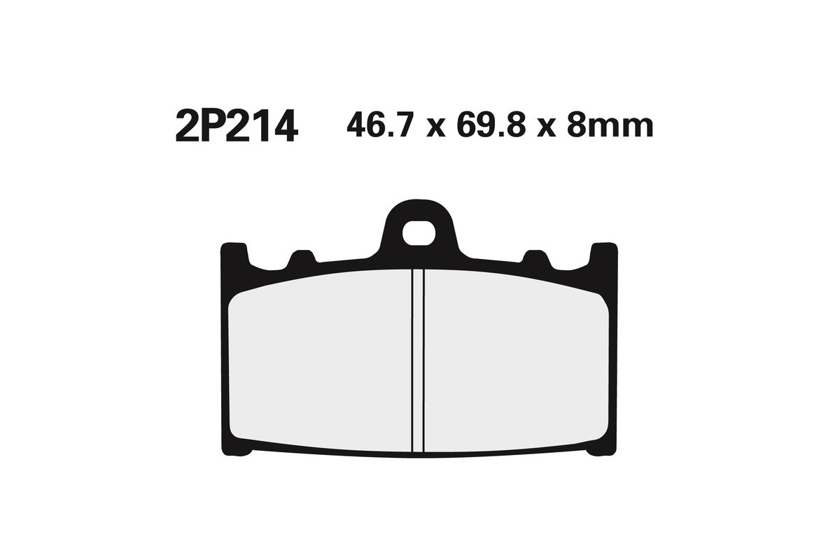Plaquettes de frein NISSIN route semi-métallique - 2P-214NS