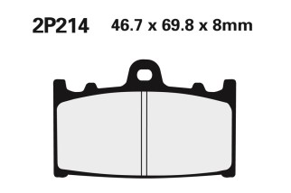 Plaquettes de frein NISSIN route semi-métallique - 2P-214NS