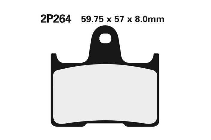 Plaquettes de frein NISSIN route semi-métallique - 2P-264NS