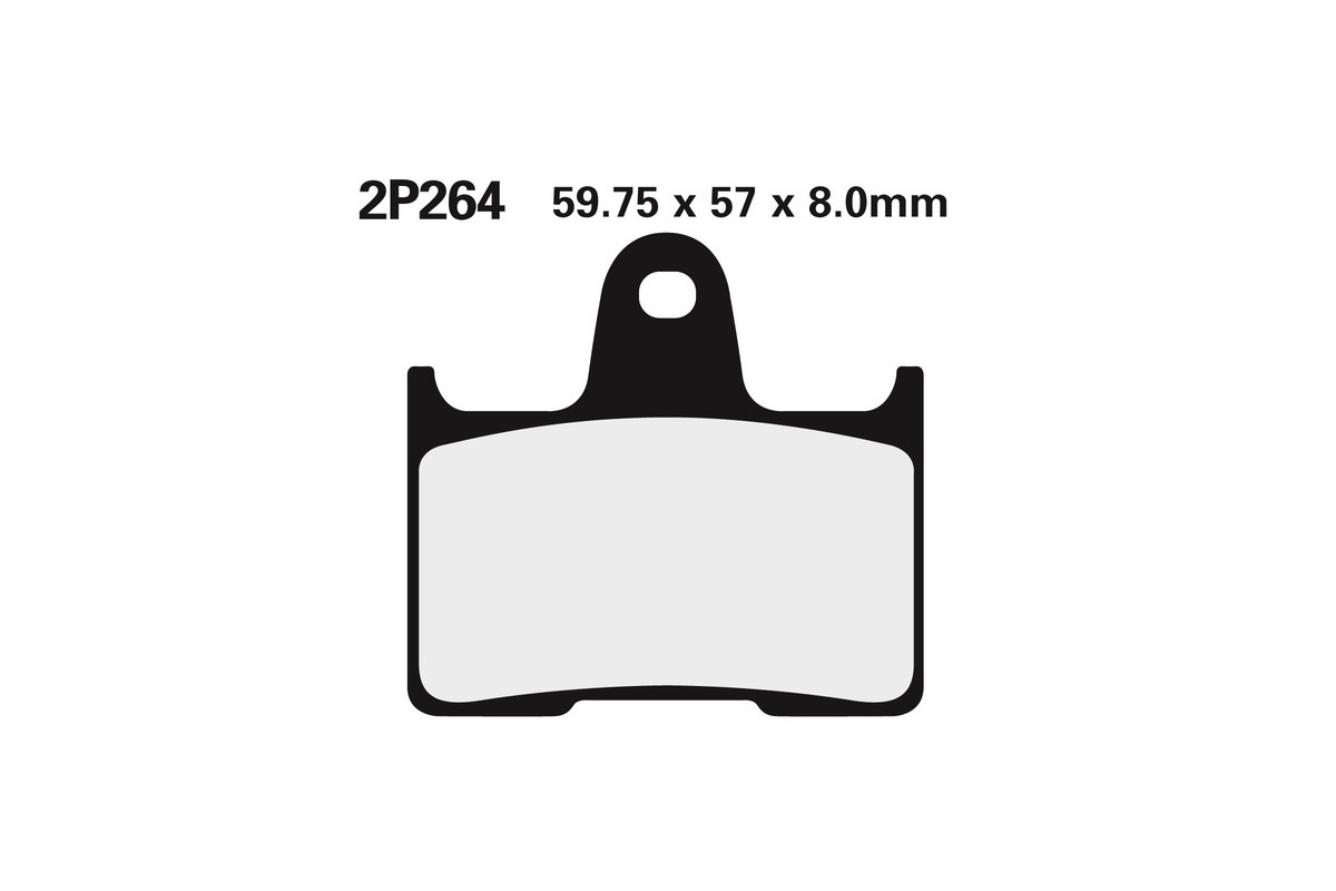 Plaquettes de frein NISSIN route semi-métallique - 2P-264NS