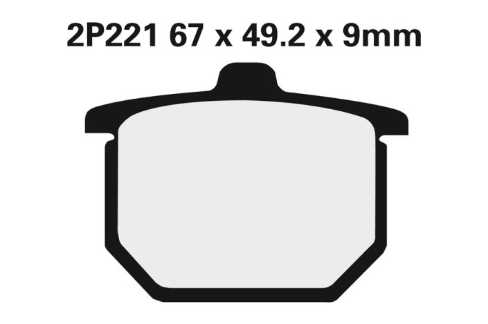 Plaquettes de frein NISSIN route semi-métallique - 2P-221NS