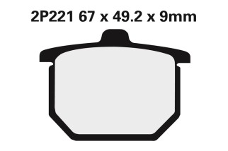 Plaquettes de frein NISSIN route semi-métallique - 2P-221NS