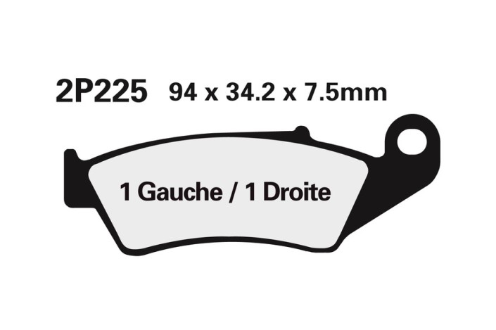 Plaquettes de frein NISSIN route semi-métallique - 2P-225NS