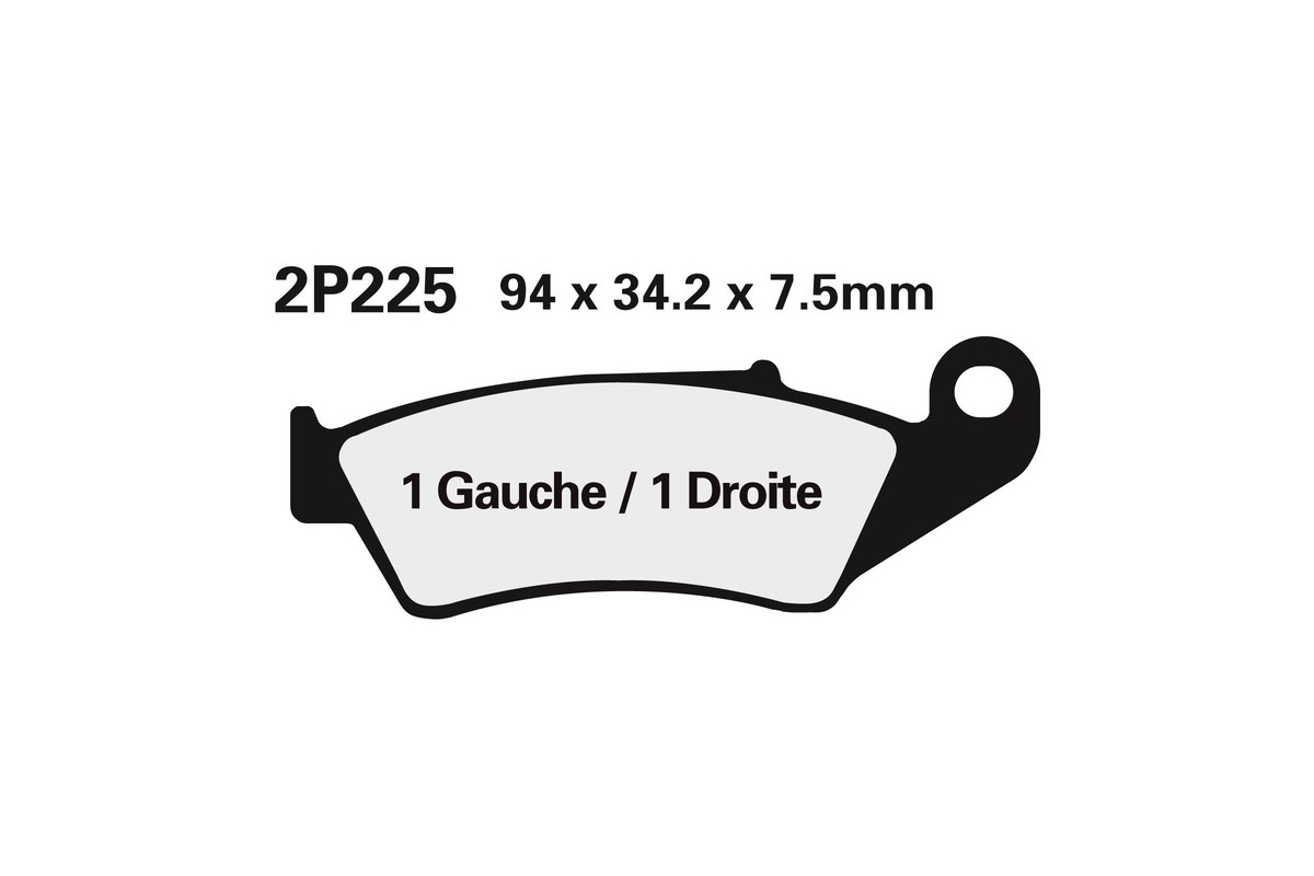 Plaquettes de frein NISSIN route semi-métallique - 2P-225NS