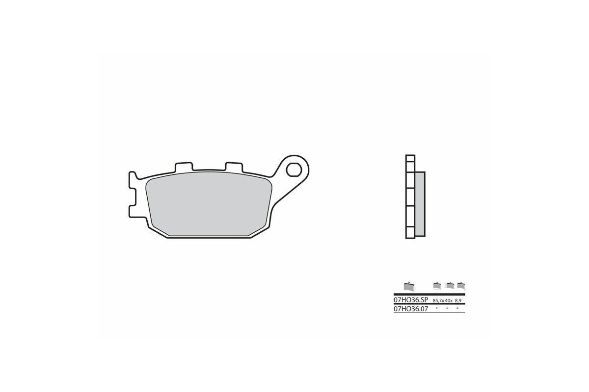 Plaquettes de frein BREMBO route métal fritté - 07HO36SP