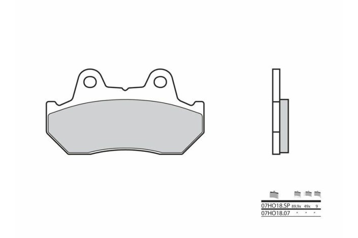 Plaquettes de frein BREMBO route carbone céramique - 07HO1807