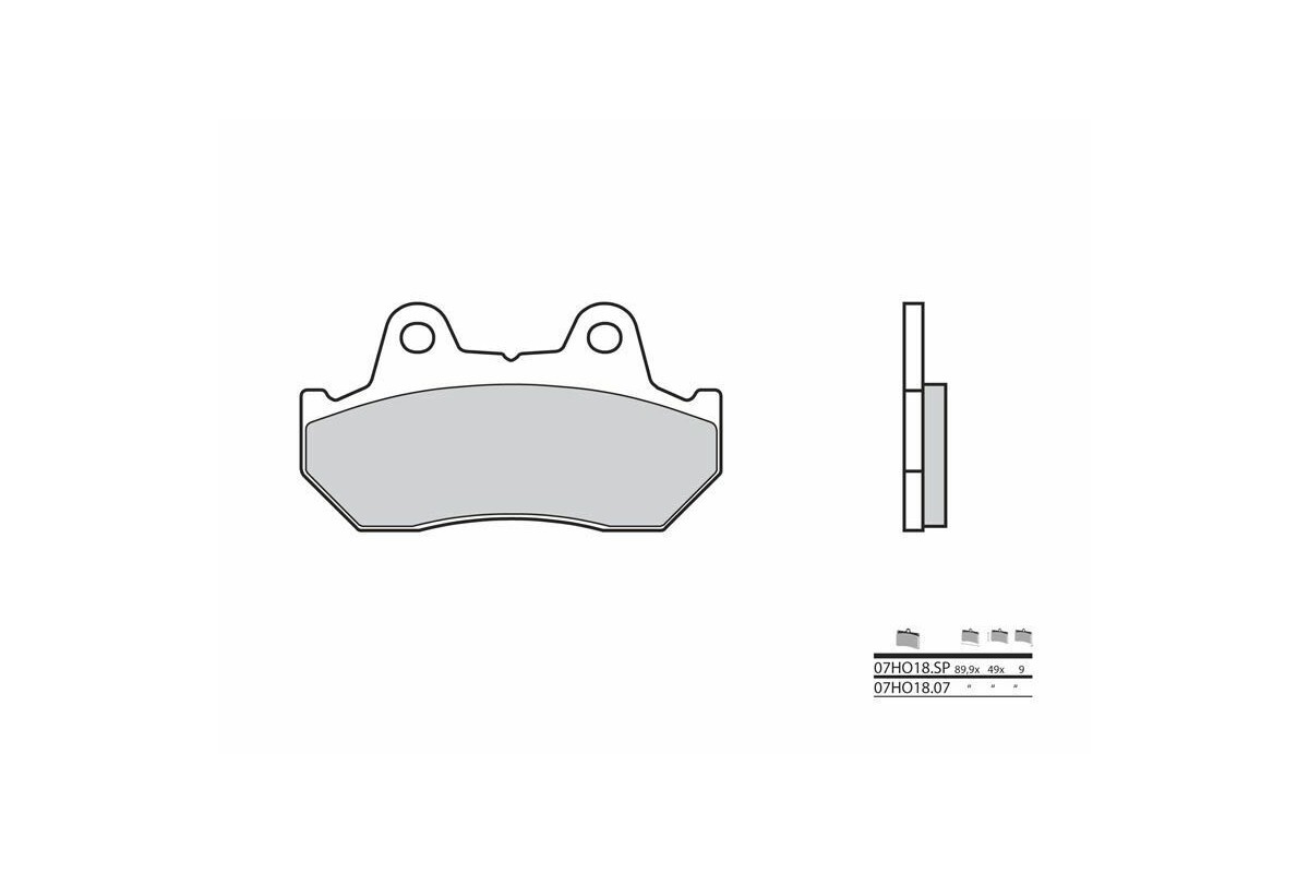 Plaquettes de frein BREMBO route carbone céramique - 07HO1807