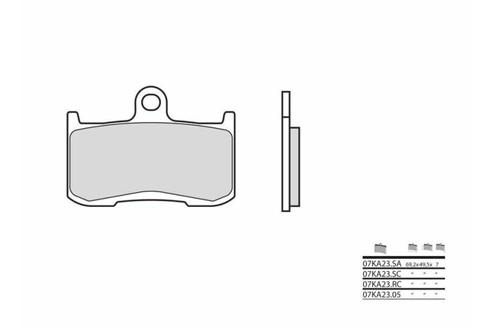 Plaquettes de frein BREMBO carbone céramique - 07KA23RC