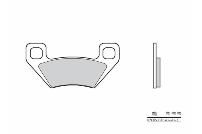 Plaquettes de frein BREMBO Off-Road métal fritté - 07GR53SD