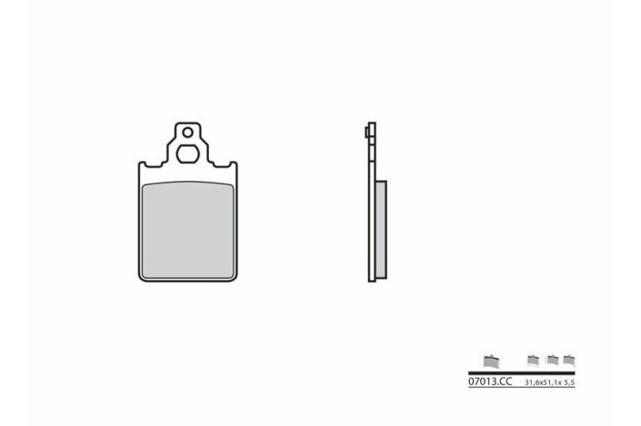 Plaquettes de frein BREMBO Scooter carbone céramique - 07013