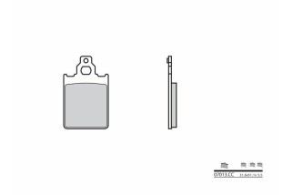 Plaquettes de frein BREMBO Scooter carbone céramique - 07013