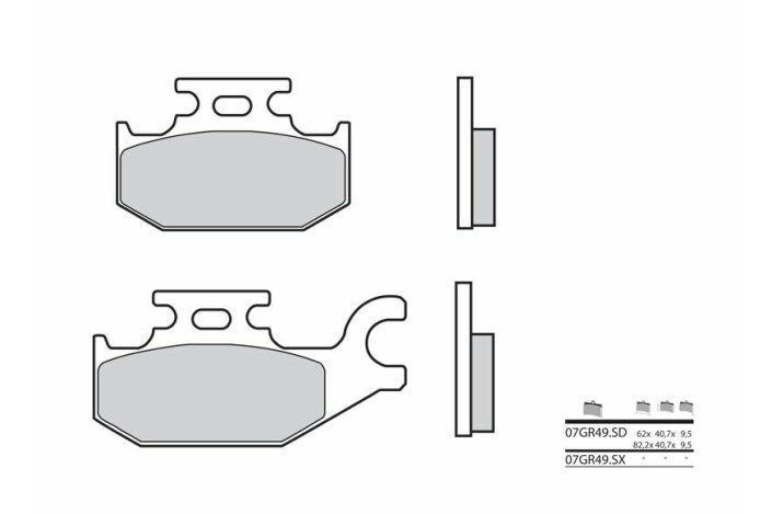 Plaquettes de frein BREMBO Off-Road métal fritté - 07GR49SD