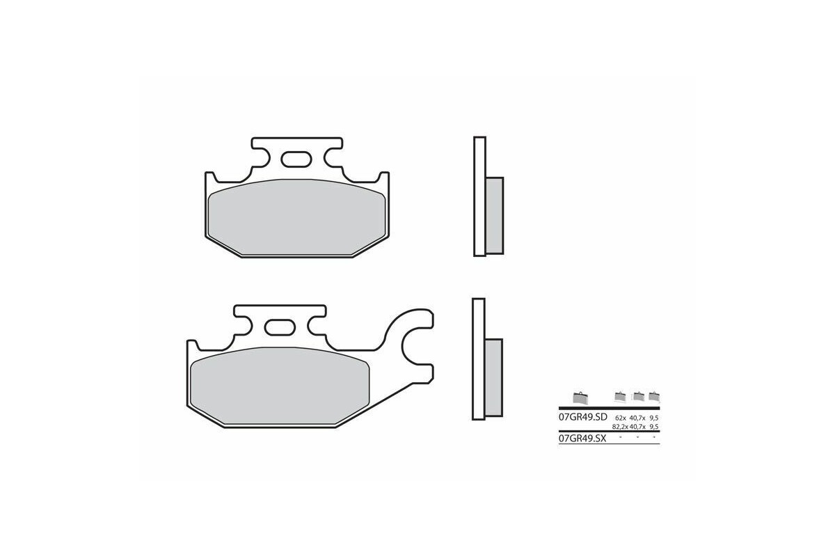 Plaquettes de frein BREMBO Off-Road métal fritté - 07GR49SD