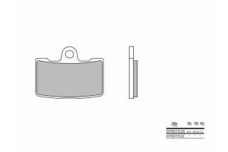Plaquettes de frein BREMBO route métal fritté - 07HD19SA
