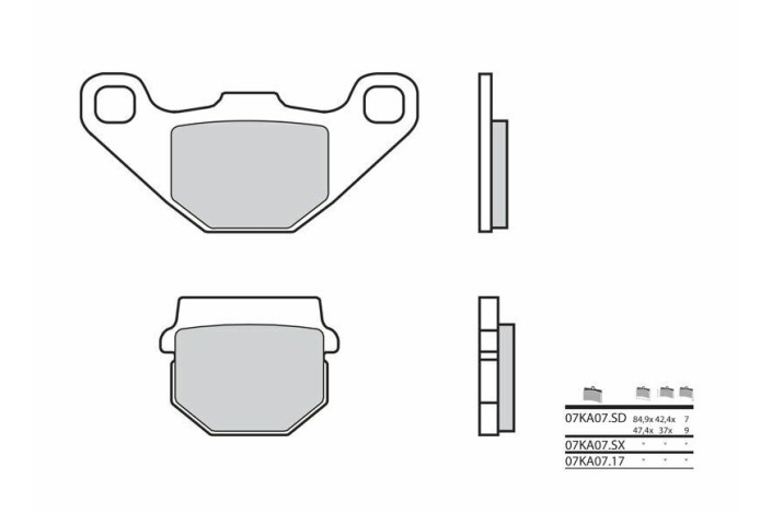 Plaquettes de frein BREMBO Off-Road métal fritté - 07KA07SX