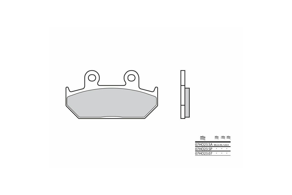Plaquettes de frein BREMBO route métal fritté - 07HO23SA