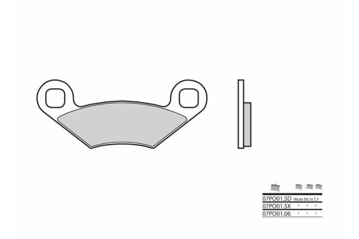 Plaquettes de frein BREMBO Off-Road métal fritté - 07PO01SD