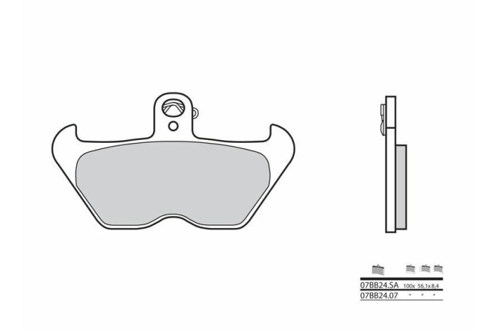 Plaquettes de frein BREMBO route carbone céramique - 07BB2407