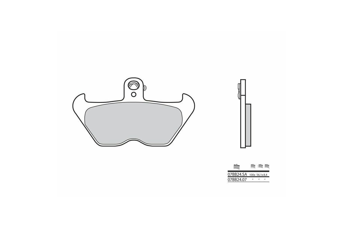 Plaquettes de frein BREMBO route carbone céramique - 07BB2407