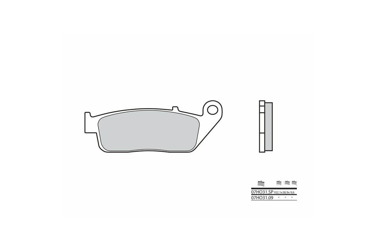 Plaquettes de frein BREMBO route métal fritté - 07HO31SP