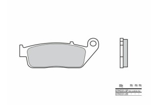 Plaquettes de frein BREMBO route métal fritté - 07HO31SP