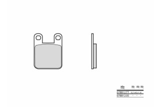 Plaquettes de frein BREMBO route carbone céramique - 07BB1205