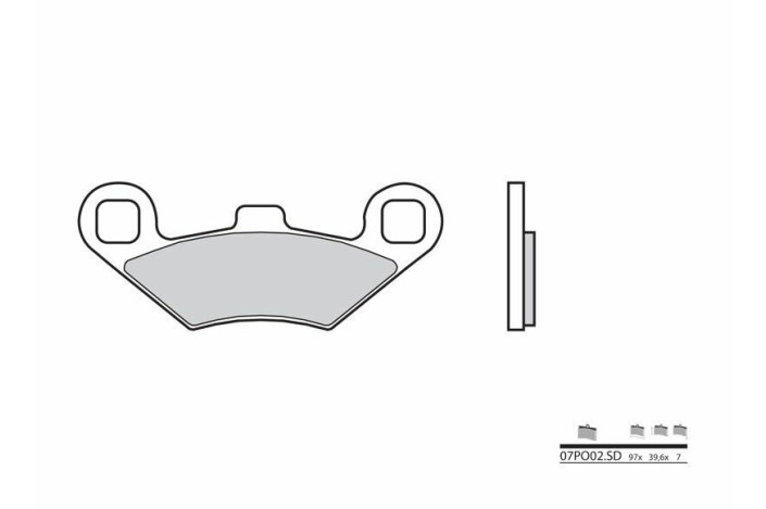 Plaquettes de frein BREMBO Off-Road métal fritté - 07PO02SD