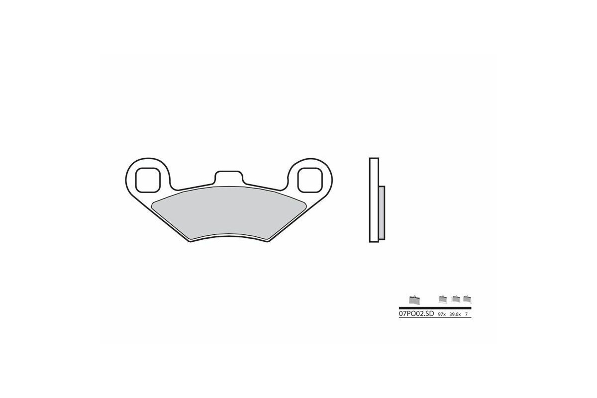 Plaquettes de frein BREMBO Off-Road métal fritté - 07PO02SD