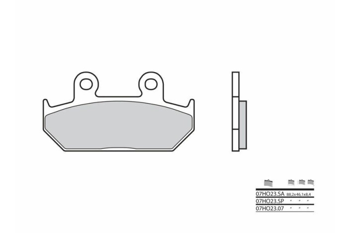 Plaquettes de frein BREMBO route carbone céramique - 07HO2307