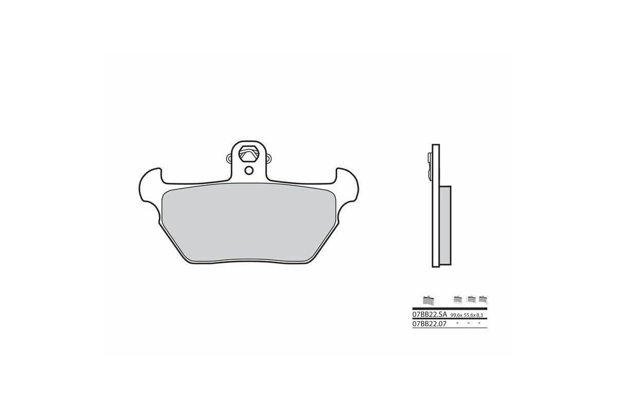 Plaquettes de frein BREMBO route carbone céramique - 07BB2207