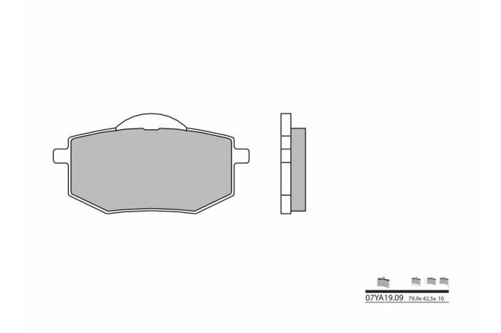 Plaquettes de frein BREMBO route carbone céramique - 07YA1909