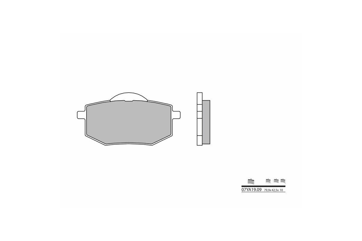 Plaquettes de frein BREMBO route carbone céramique - 07YA1909