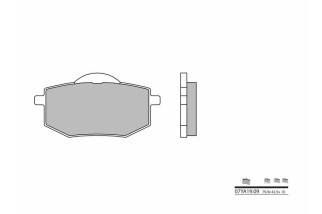 Plaquettes de frein BREMBO route carbone céramique - 07YA1909
