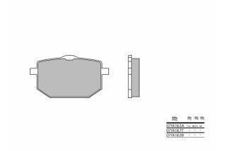 Plaquettes de frein BREMBO route carbone céramique - 07YA1809