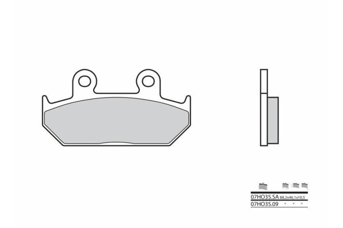 Plaquettes de frein BREMBO route carbone céramique - 07HO3509